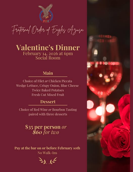 Valentines Dinner and Tasting