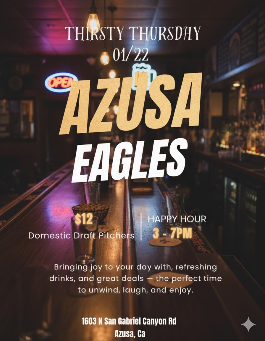 Thirsty Thursday Happy Hour