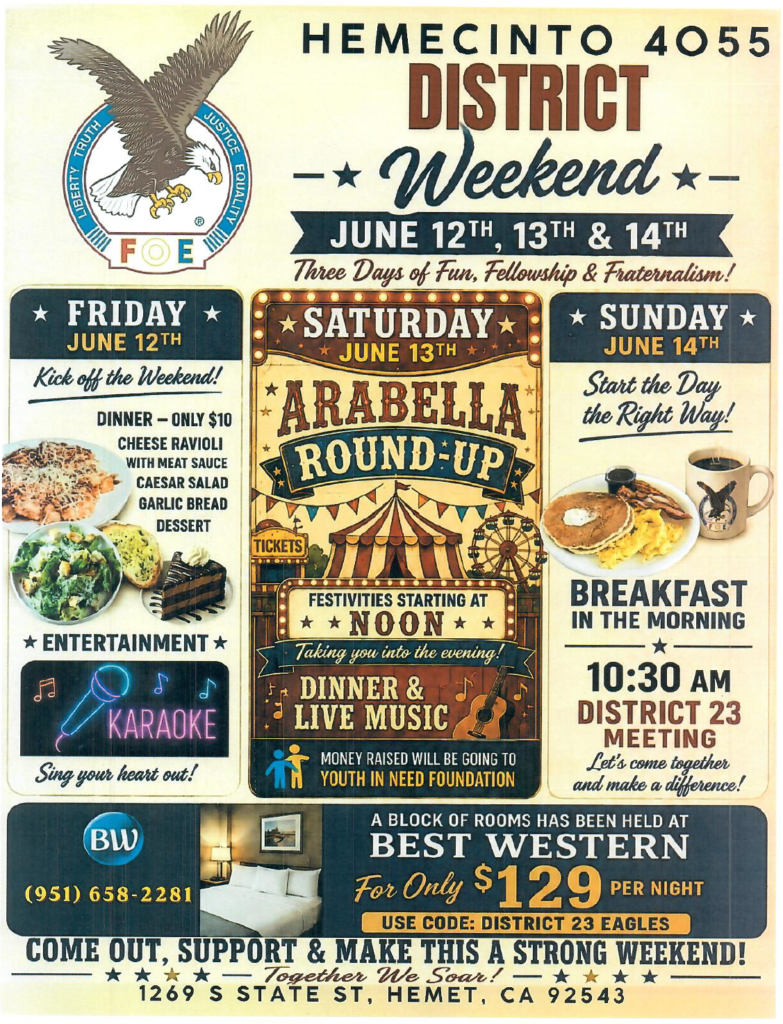 District 23 Meeting and Arabella Round-Up Carnival